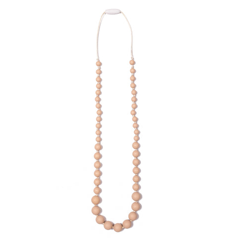 Emma Teething Necklace - Quartz Pink/Marble/Gray