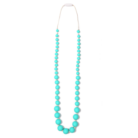 Zoe Teething Necklace - Mint/Marble